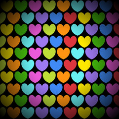Colorful pop art Hearts Pattern clip-art