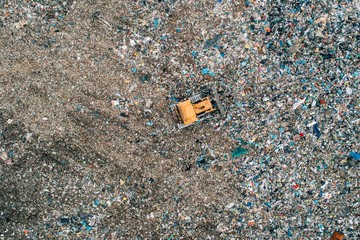 Aerial view of landfill