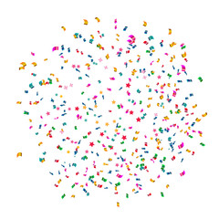 Celebration carnival. Bright colorful vector confetti background.