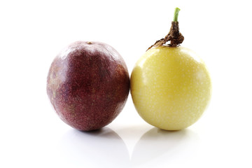 passion fruits isolated on white background