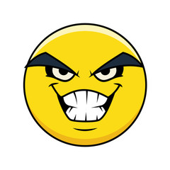 Naughty Laughing Face Smiley Vector