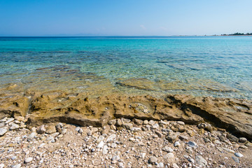 Rocks in Ionnian sea on the west cost of Lefkada