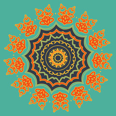 Colorful Mandala. Ethnic tribal ornaments