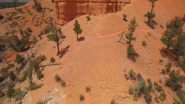 Hoodoos Aerial Shot of Rock Formation in Utah