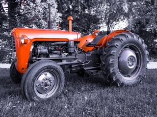 Gordijnen old tractor © ville