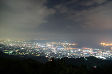 摩耶山掬星台から見る神戸市街の風景