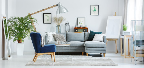 Living room with retro chair
