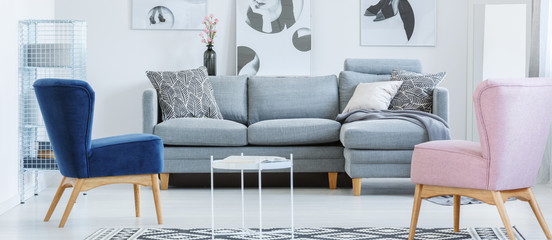 Living room with vintage armchairs