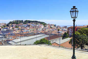 View to the S. Gorge castle in Lisbon