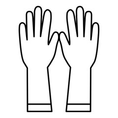 surgical golves rubber icon vector illustration design