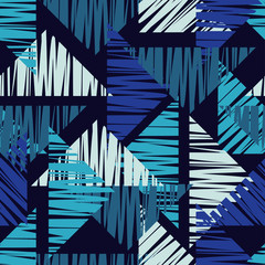 Seamless background with abstract geometric pattern. Background made of triangles. Scribble texture. Textile rapport.
