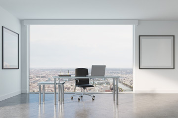 CEO office with a city view