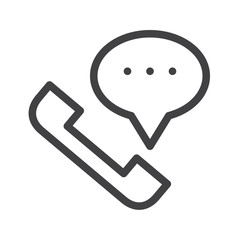 Phone with message line icon