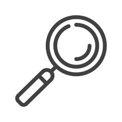 Search magnifying glass line icon