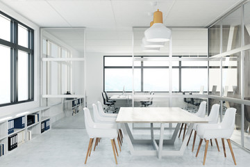 White meeting room interior