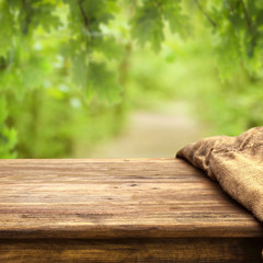 Wooden table background
