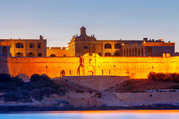 Fototapeta premium Malta. Manoel Island on the sunset.