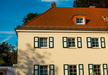 yellow detached house