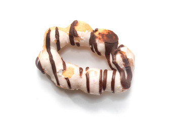 colorful doughnut isolated on white background