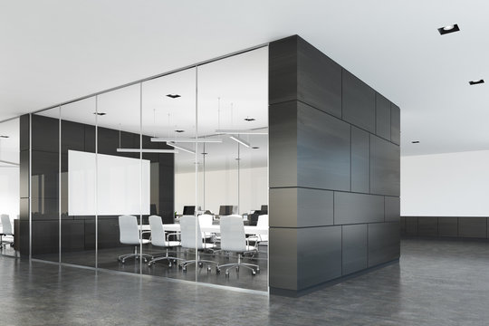 Gray conference room, a poster