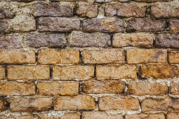 Wall made from a mix of unbaked clay and straw using traditional techniques