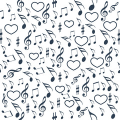 seamless pattern music