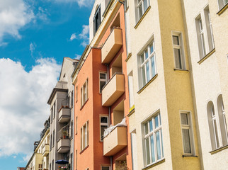 colorful houses on a summer day