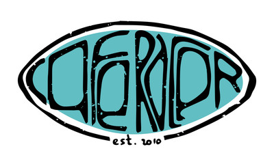 Cafe racer text lettering