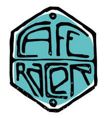 Cafe racer text lettering