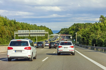 traffic jam, autobahn, germany