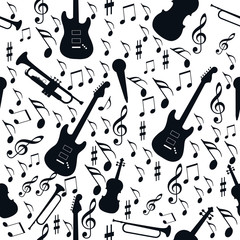 seamless pattern music
