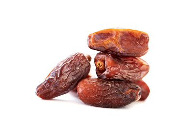 Fresh dates over white Background