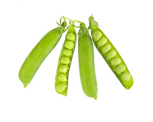 Fresh green peas.