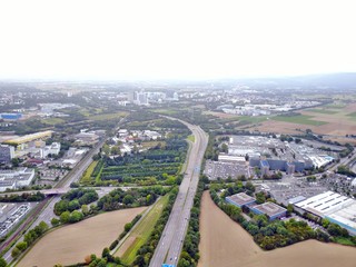 Autobahn aus der Luft