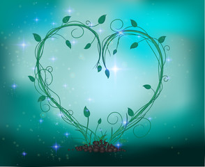 fairy sprout in the heart composition