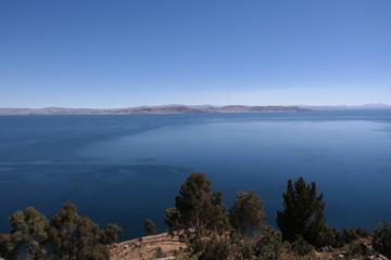 Fototapeta premium Lake Titicaca View from Taquile Island, Puno, Peru