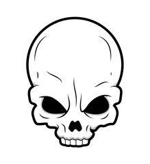 Scary Skull Face Vector Shape
