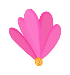 Pink Flower Vector handmade clip-art 
