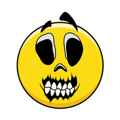 Scary Halloween Ghost Face Expression