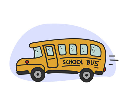 School Bus. Vector doodle illustration in eps10