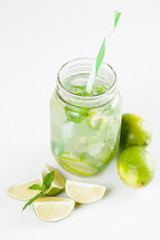 Mojito cocktail on white background