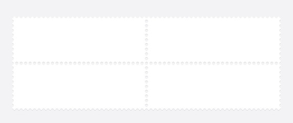 Blank postal stamp collection.illustration vector