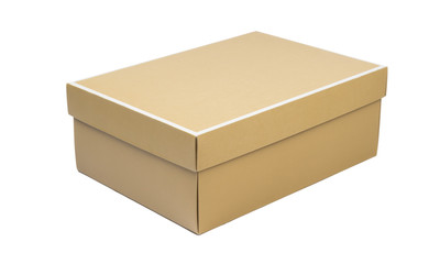 Cardboard box isolated on a white background