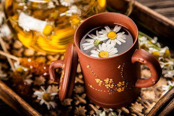 Cup of chamomile tea