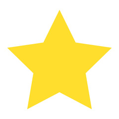 Isolated yellow star icon, ranking mark