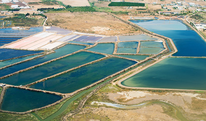 Production of sea salt in the Algarve region, Portugal.
