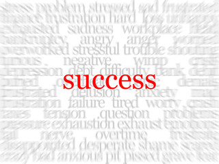 Abstract business background with the word success in the center