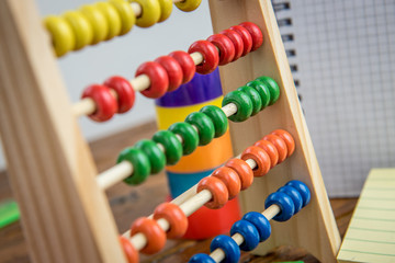 School supplies on a table