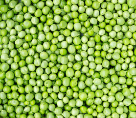 Fresh green peas.