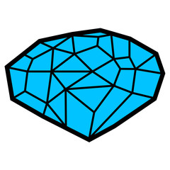 Isolated gemstone illustration